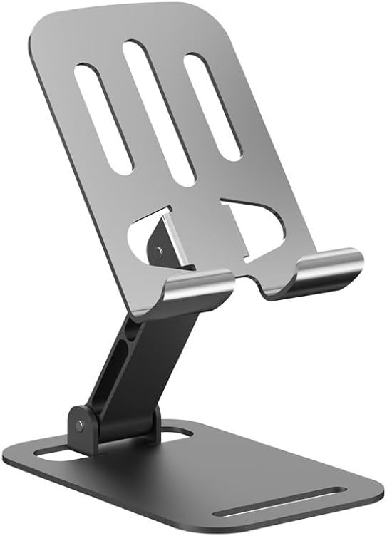 Cell Phone Stand, Adjustable 360 Rotation Metal Phone Stand, Compatible with iPhone 17/16/15/14/13/12 Pro Max All Smartphones