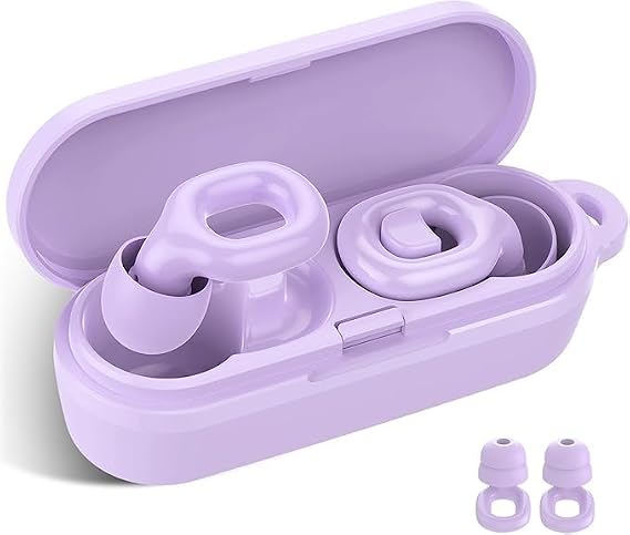 Ear Plugs for Sleeping, 35dB Noise Reduction Hearing Protection EarPlugs, Reusable Silicone Earplug, 7 Pair Eartips in XS/S/M/L Replaceable Single/Double Ear Plug for Sleep, Study, Work, Events