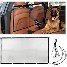 Dog Car Net Barrier, 44"24" Dog Barrier for Car, Pet Car Divider for Back Seat, Adjustable Stretchable Auto Safety Mesh Pet Barrier Net, Easy to Install, Universal for Car SUV Truck