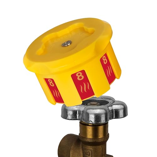 Strong Hand Tools EZ-View Gas Cylinder Valve Indicator, Fits 8 Star Hand Wheel, Gas Saving, Easy Twist, RedON YellowOff, GVC380, Strong Hand Tools