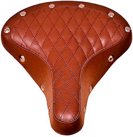 Made in Taiwan! Fito GSS Classic Beach Cruiser Fixie Fixe Gear Bike Bicycle Saddle Seat with Spring Suspension (Brown)