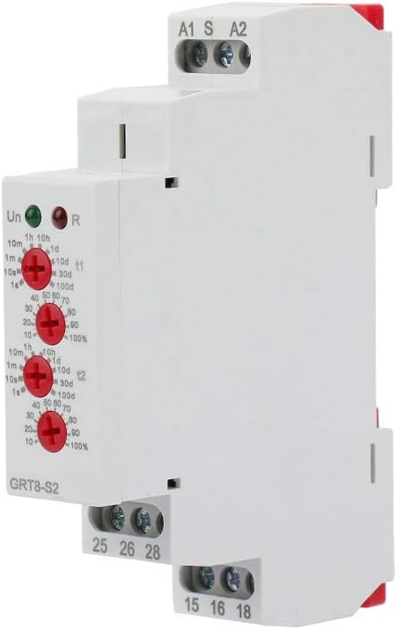 Settable Cycle Timer, GRT8- Mini Asymmetric Cycle Timer LED Indication ON/Off Repeat Cycle Time Relay AC/DC 12-240V