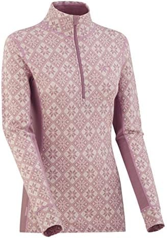 Kari Traa Womens Rose Base Layer Top - Half Zip 100% Merino Wool Thermal Shirt