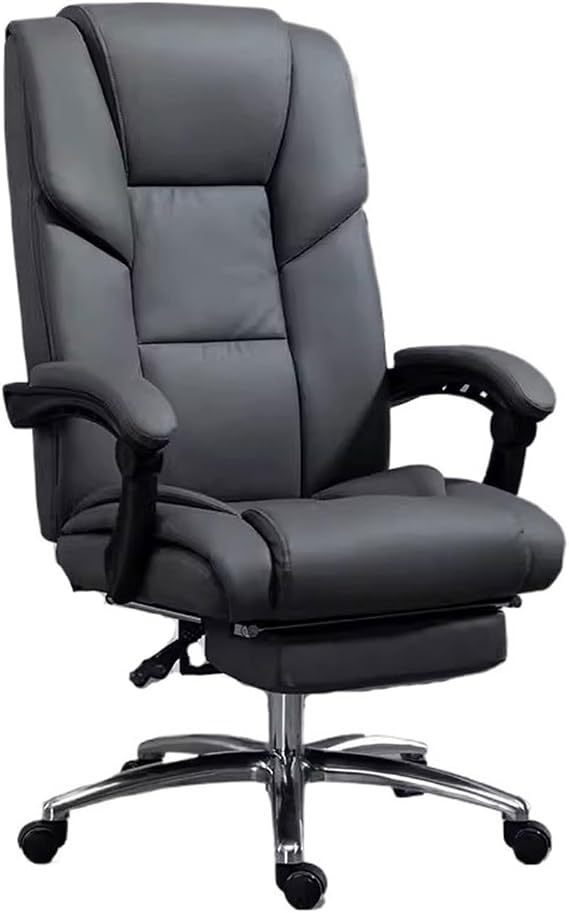 Office Chair Home High Back Study Chair Modern Luxury Swivel Chair Can Lift Executive Chair Ergonomic Armchair Computer Chair(Gris)