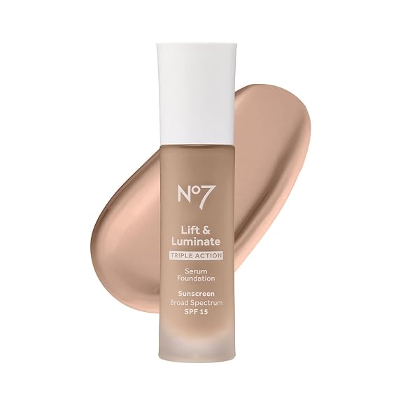 No7 Lift & Luminate Triple Action Serum Foundation, Cool Vanilla, 1 Fl Oz