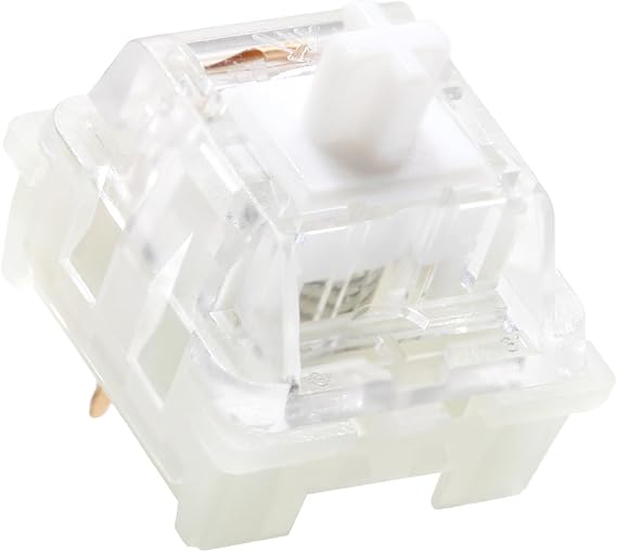 KPREPUBLIC KTT Kang White Switch V3 Linear 43g 53g MX Switch for Mechanical Keyboard 80m Factory Lubed Kangbai Switch Nylon POM 3pin (KTT Kang White x110)
