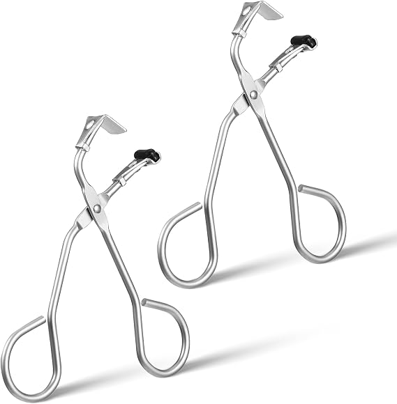 Mini Eyelash Curler 2 Pack,Small Metal Silicone Pad Lash Curler
