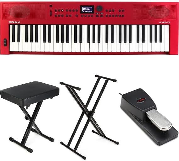 Roland GO:KEYS 3 Keyboard Essentials Bundle - Red