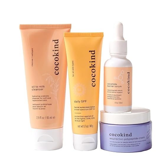 Cocokind Daily Routine Bundle | Gentle Face Wash Cleanser, Hydrate and Support Skin Barrier, Restore Moisture, and Protect Skin