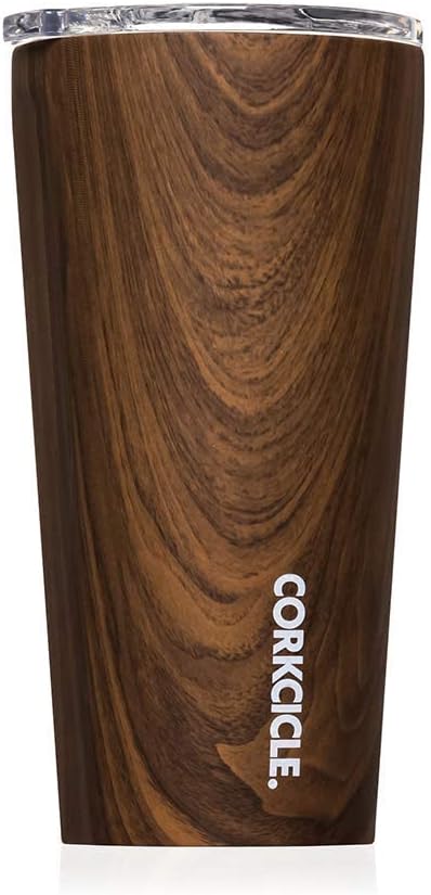 Corkcicle Classic Tumbler 16 oz Triple Insulated, Walnut Wood