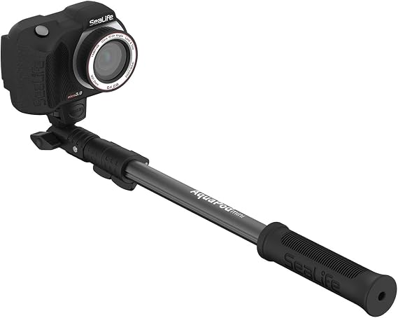 AquaPod Mini Camera Pole with Standard 14-20 Camera Mount & Action Camera Adapter - Extends 15.5 to 38 - Gets Closer to Subjects - Tilts for Selfies