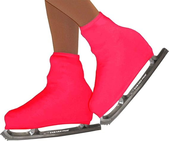 ChloeNoel Figure Skating Boot Cover B01 Neon Coral Adult (1-8)