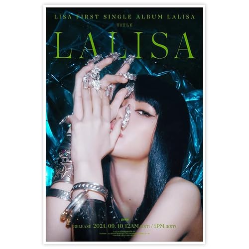 Blackpink Poster Lisa Kpop Minimalist Music Album Sexy Star Bedroom Room Decor for Walls Birthday Decorations Cool Art Print Fans Gift 12x18in-Unframed,Blackpink-6