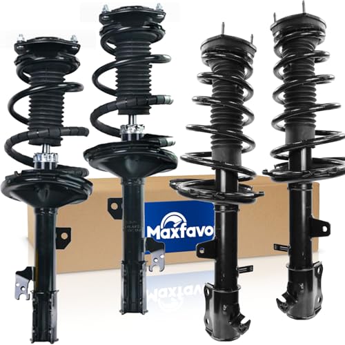 Maxfavor AWD Front Rear Complete Strut Assembly Shocks fit for Toyota Highlander 2004 2005 2006 2007 2.4L 3.3L, AWD Only, Quick Strut Shock Absorbers Suspensions Amortiguadores