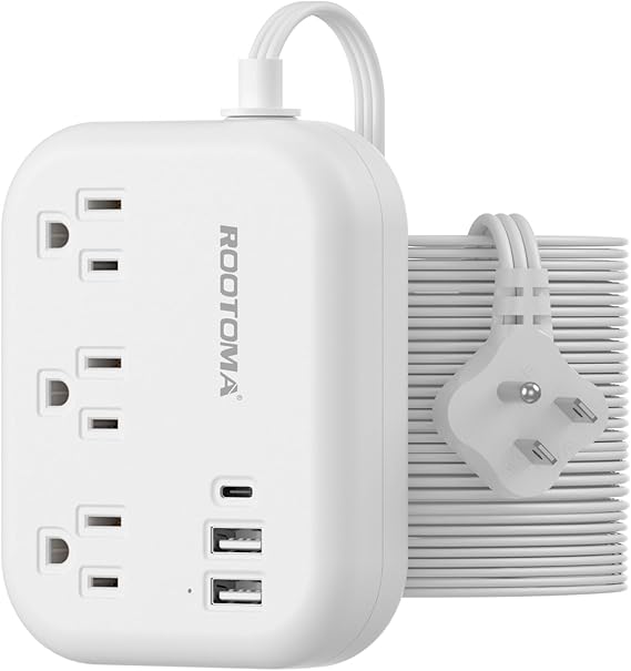 Flat Extension Cord 20 FT Behind Furniture