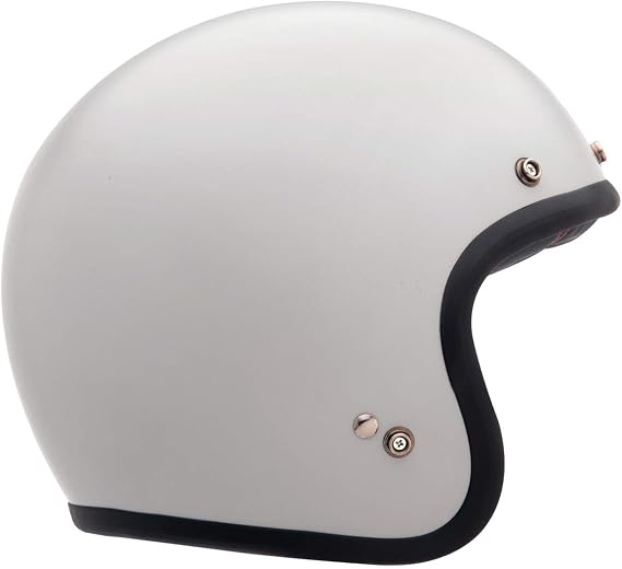 BELL Custom 500 Open Face Motorcycle Helmet - Vintage White, Small