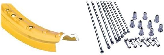 Excel FEG410 Gold 18" x 2.15" 36 Hole Takasago Rim and Excel XS9-21187 Rear Wheel Spoke Set Bundle