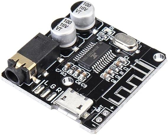 SANEC Bluetooth 4.1 Ses Alıcı (Audio) Modülü - Kablosuz Stereo Müzik Modülü - Siyah