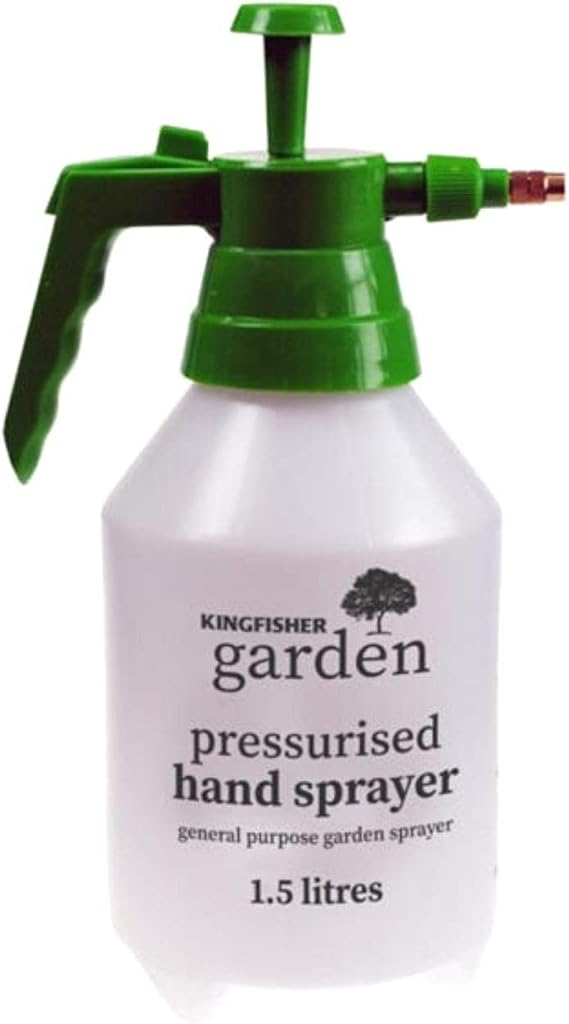 1.5L Garden Pressure Spray Bottle – Adjustable Pump Action Water Sprayer – Manual Chemical Resistant Portable Pressurised Hand Held Water Mister – Mini Cleaning Gardening Watering Mist