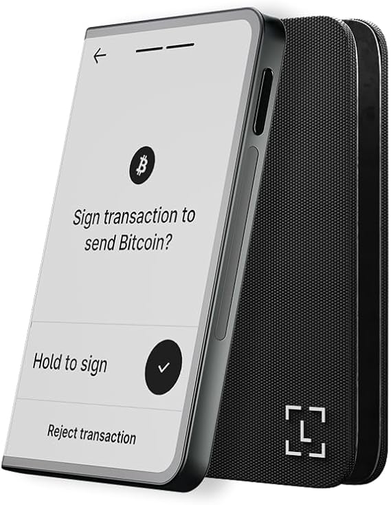 Ledger Stax - Premium Crypto Wallet - Securely build your portfolio | 3.7" high resolution, wireless touchscreen signer, intuitive navigation, with case & backup