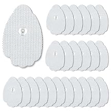TENS Unit Replacement Pads, 40 PCS Adhesive Electrode, Reusable Replacement Electrodes, Compatible with Muscle Stimulator Machine of Most Brand, Standard 3.5 mm Snap-on Connector, 2" X 2"