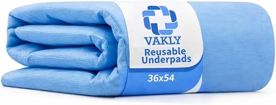 Vakly Washable Reusable Underpads 36x54, Incontinence Bed Pads,1 Pack | Waterproof, heavy absorbency, chuck pads, bedwetting pads, mattress protection, elderly care, adult care, pet protection