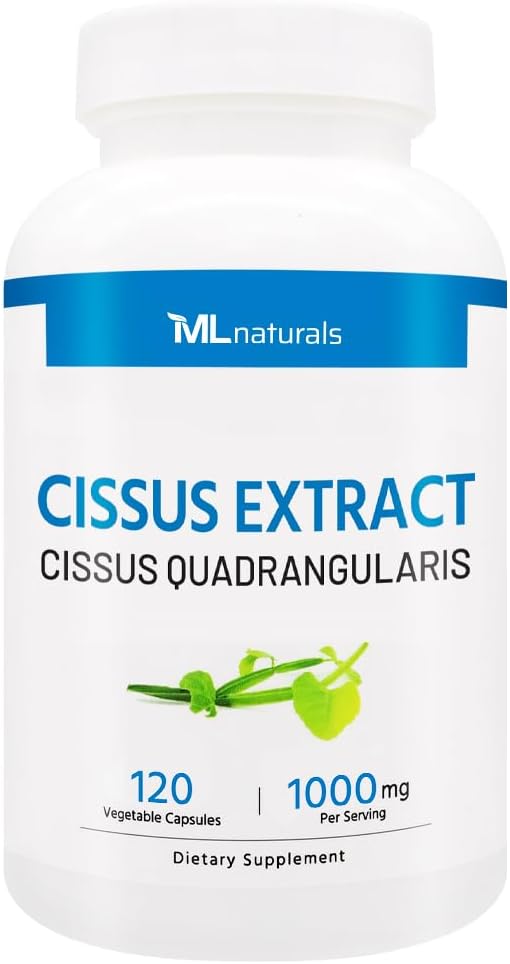 ML Naturals Cissus Extract 1,000mg, 120 Vegetable Capsules