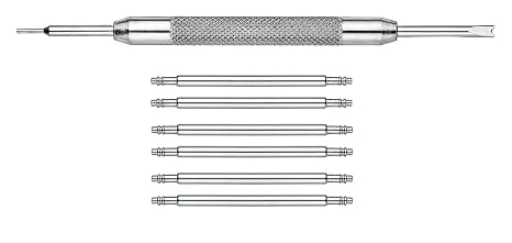 Alpine 6 pcs Stainless Steel Spring Bars with Spring Bar Removing Tool - Sizes 16mm