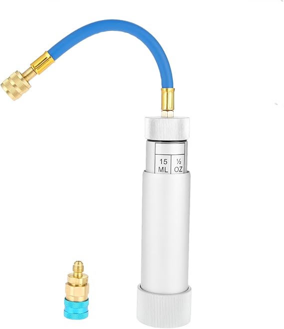 Aupoko AC Oil and Dye Injector with Snap Quick Coupler, 2 OZ