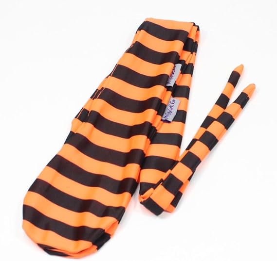 Mougee Sock Poi - Quality Nylon Sock POI (Orange and Black Stripes, 26 Inch)