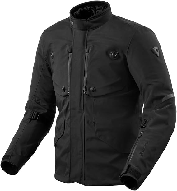 REV'IT! Men's Trench 2 GTX Adventure Touring Motorcycle Jacket (Black - Small)