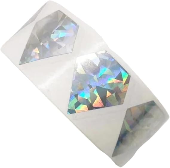 Scratch Off Stickers 500pcs 25 * 29mm Laser Diamond Shape Scratch Off Stickers DIY Games Tickets Promotional for Lottery Tickets DIY Raffle Card