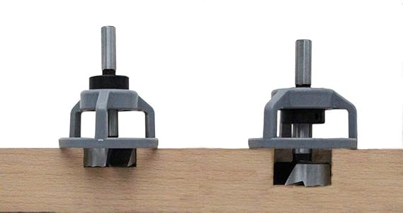 Fisch 973F0008 Drill Stopper and Bushing for Forstner Bit Silver 8 mm Set of 2 Pieces