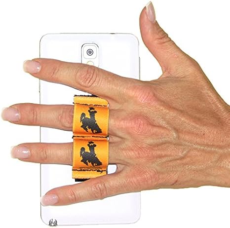 LAZY-HANDS 2-Loop Phone Grip - FITS Most - Wyoming Cowboy on Gold