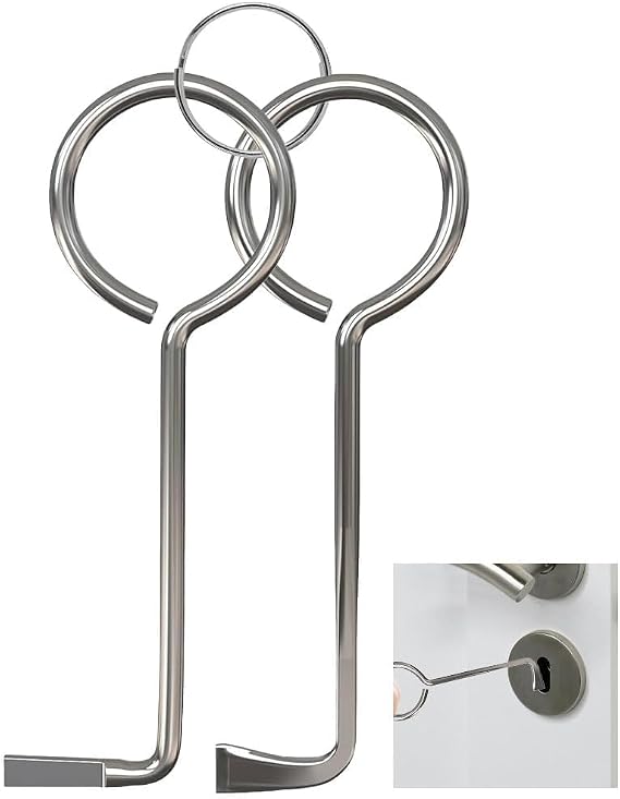 Lock Pick Set Professional, 2-Piece Universal Key Set for Deadlock Locks and Room Doors, Robust Door Opener Tools, Beard Key Lock Pick Set for Almost Any Door