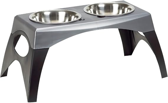 Coastal Pet - Maslow - Elevated Feeder - Single Pack, Grey and Black, Large