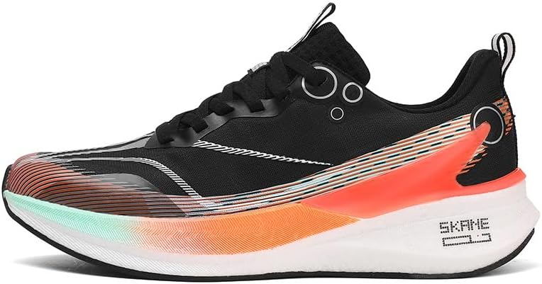 Men's Carbon Plate Running Shoes Lightweight Cushion Road Racing Sneakers Non-Slip Shock-Absorbing Trainers