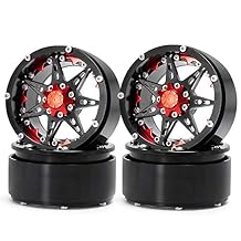 RC-Hub 4Pcs 2.2" Beadlock Wheels Rims for 1/10 Axial Wraith SCX10 90046 90048 CC01 TRX-4 RC Crawler Car