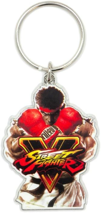 Street Fighter V Ryu Enamel Metal Key Ring