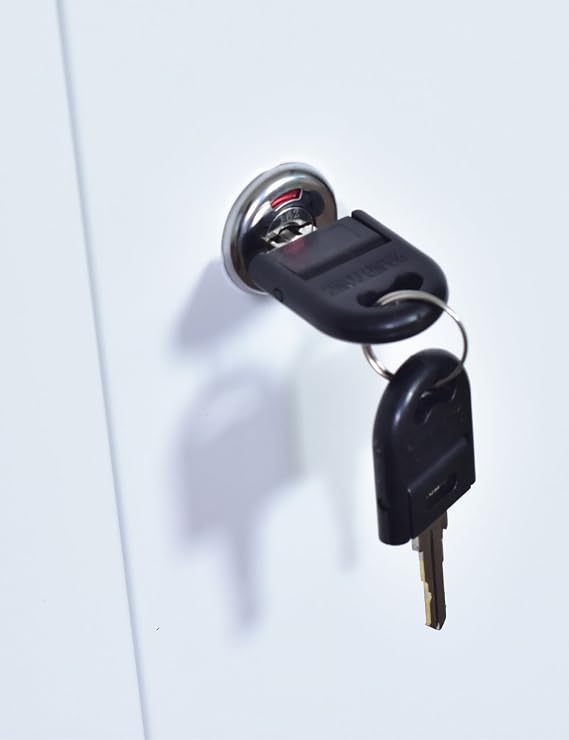 MECOLOR Key Lock Locker Door Handle Cover, 11"W x 7"H, White