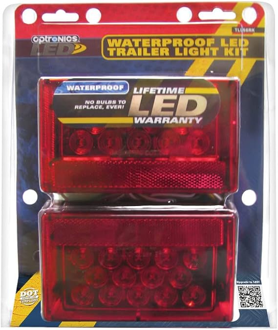 Optronics TLL56RK Rectangular LED Combination Tail Light Kit, Red
