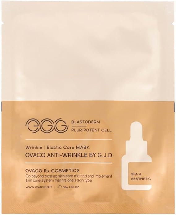 Ovaco Transparent Paper Mask – Anti-Wrinkle, The World's First Stem Cell Technology Mask, Cellular Regenerator & Intensive Skin Restorer, Disposable Korean Skin Care Mask