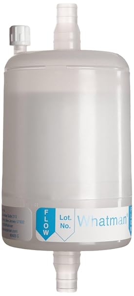 Whatman 6713-1075 PTFE PolyVENT 1000 Venting Filter Membrane Stepped Barb Fittings, 0.2 Micron