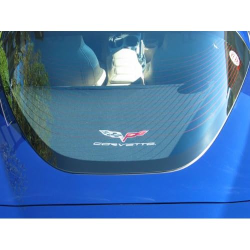 2005-2013 Corvette Rear Window Cargo Shade Luggage Cover Coupe Black w C6 Logo
