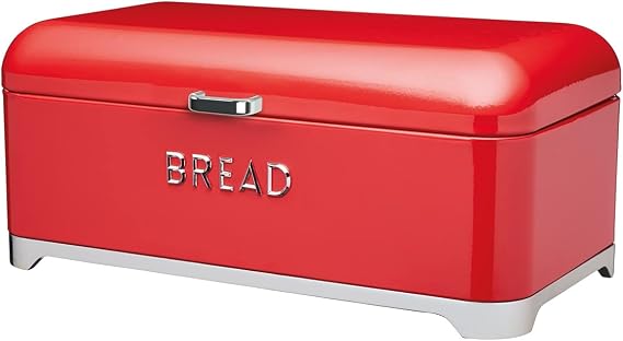 Kitchen Craft Lovello Bread Bin, 42 x 22 cm (16.5" x 8.5") - Scarlet Red