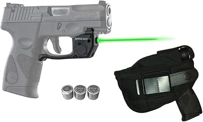 Laser Kit for Taurus PT111  PT140 Millennium G2  G2S  G2C  G3  G3c  G3X wLASERPRO Holster, Touch-Activated ArmaLaser TR23GS  TR23G  TR23-G Green Laser & 2 Extra Batteries