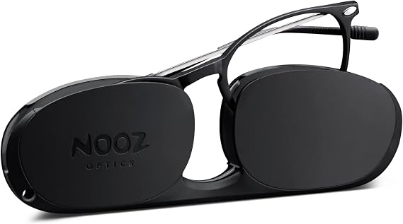 NOOZ Reading Glasses - Oval Frame - Compact Case - Featherlight - Unisex
