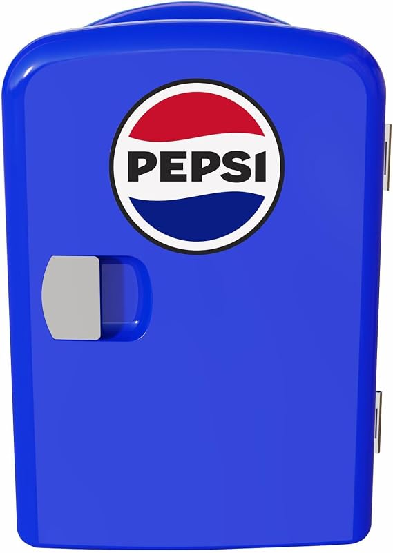 CURTIS Pepsi 6-can Mini Fridge, BLUE, 4 liters