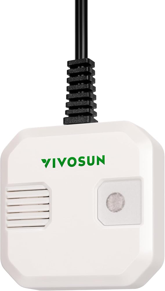 VIVOSUN 4-in-1 Grow Sensor, Monitor Temp, Humid, CO2, Light, VPD for E42A+