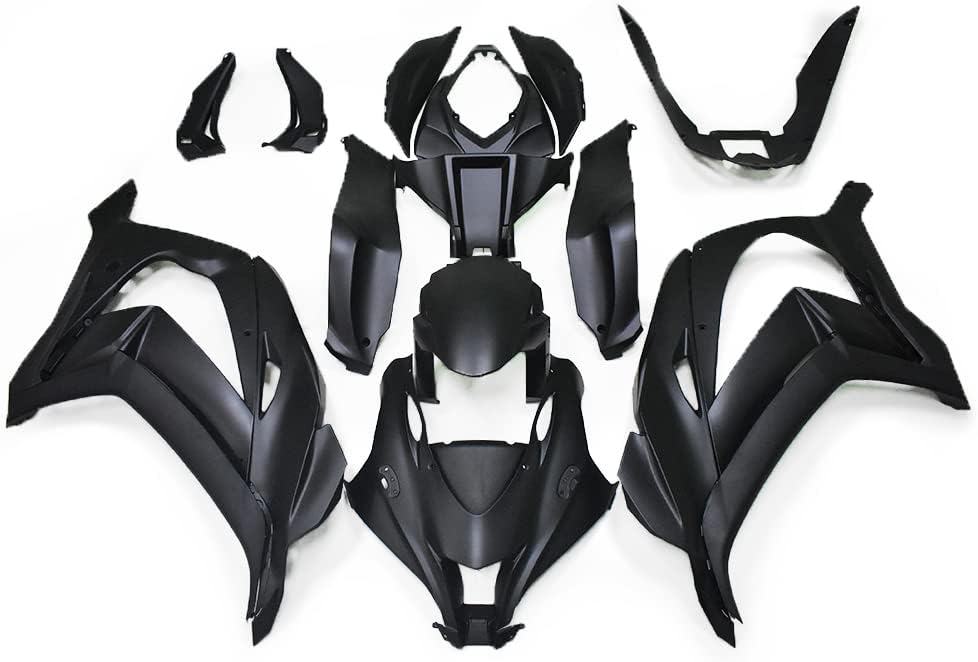 Injection ABS Plastic Fairings Kit for Kawasaki Ninja ZX10R 2016-2020 Matte Black Bodywork